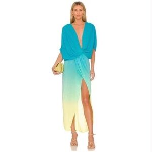 Stunningly beautiful YFB Luelle Midi Dress in Green Grape Ombre M